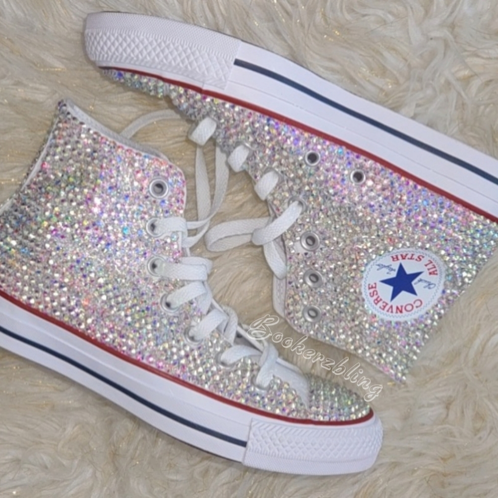 Bling Converse Shoes AB Rhinestones - Picture 7 of 12